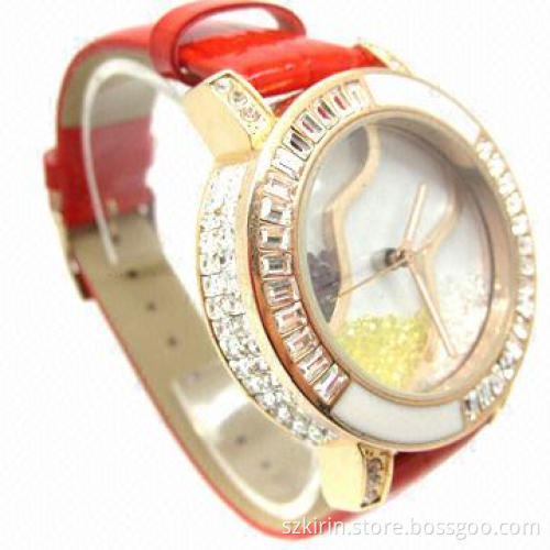 Latest fantastic fashionable CZ diamond watch, (Swarovski diamond for option), brass case